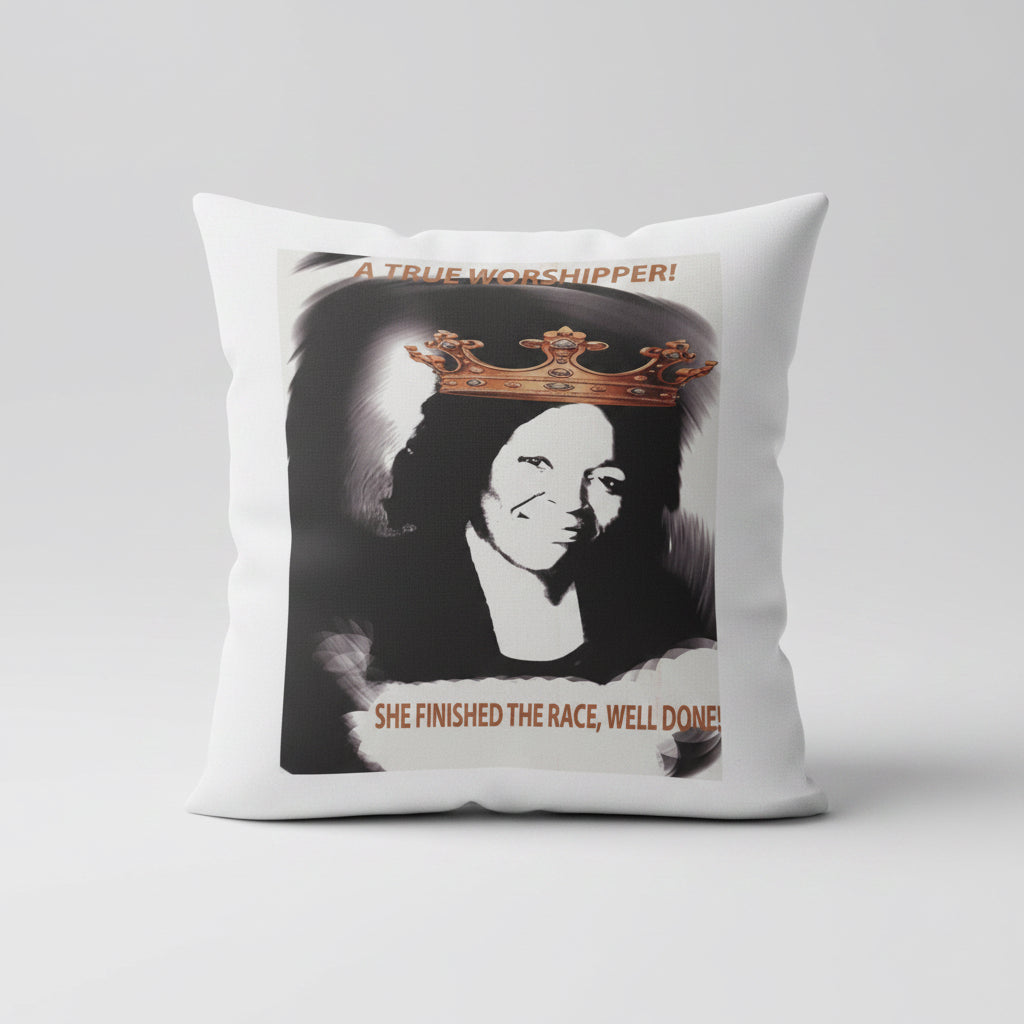 18" throw Well Done True Worshipper pillow